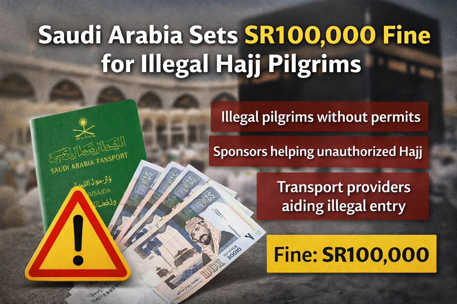 Saudi Arabia Sets Heavy Fine for Illegal Hajj Pilgrims