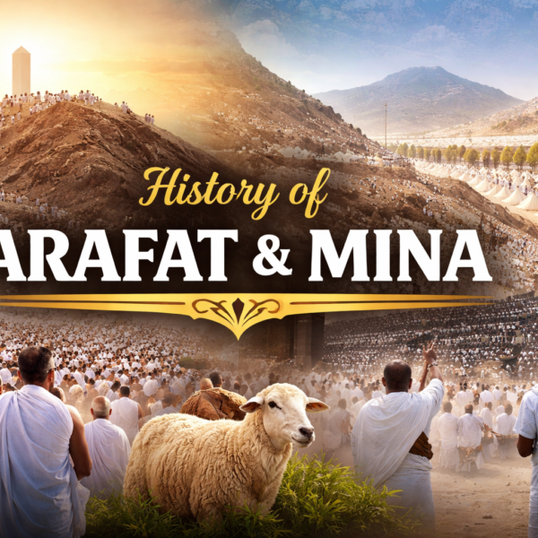 Pilgrims at Arafat and Mina during Hajj rituals