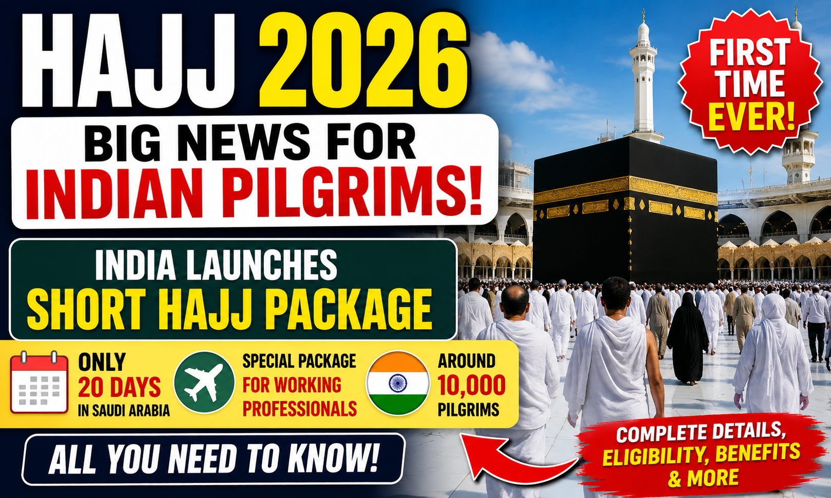 Hajj 2026: India Launches First Ever Short Hajj Package for Pilgrims